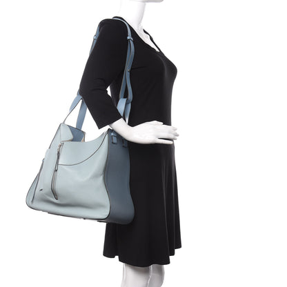 Loewe Calfskin Large Hammock Shoulder Bag Aqua Light Blue Stone 2 of 14