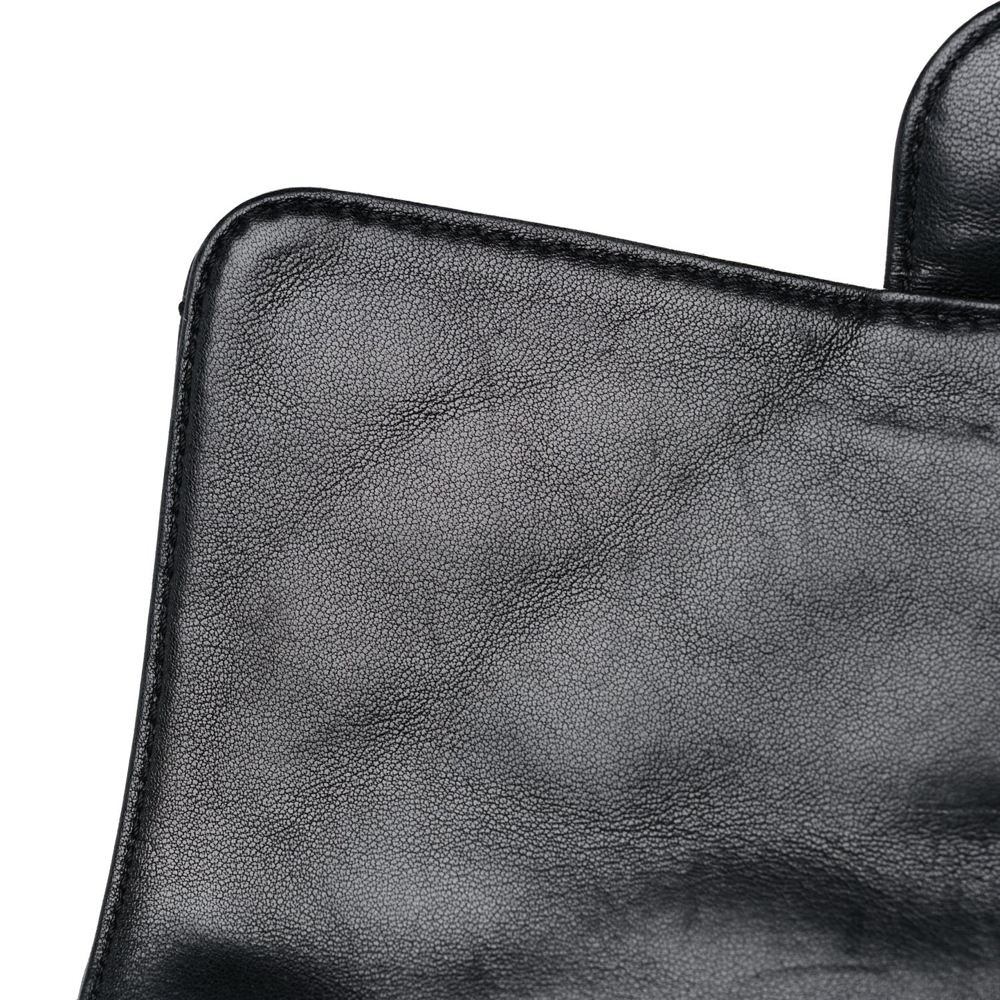 Lambskin Quilted Messenger Bag Black