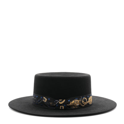 Hermes Rabbit Felt Dakota Love Hat 59 Black 8 of 16