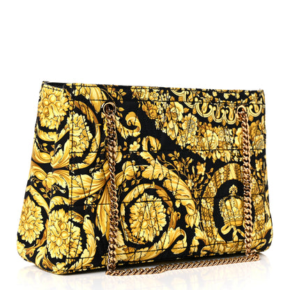 Versace Silk Barocco Print Quilted Virtus Chain Shoulder Bag 3 of 12
