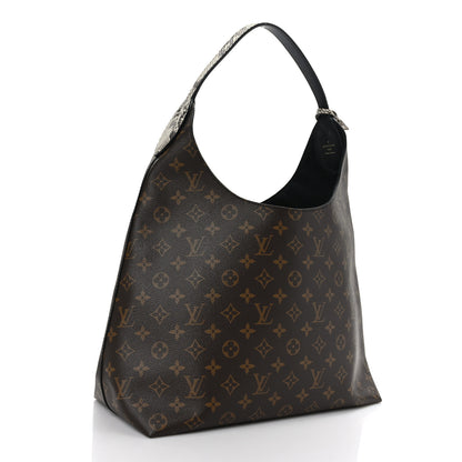 Louis Vuitton Monogram Flower Hobo Snakeskin 3 of 8