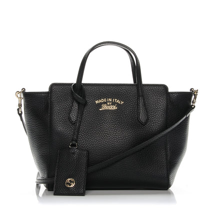 Gucci Dollar Calfskin Mini Swing Top Handle Bag Black 1 of 7