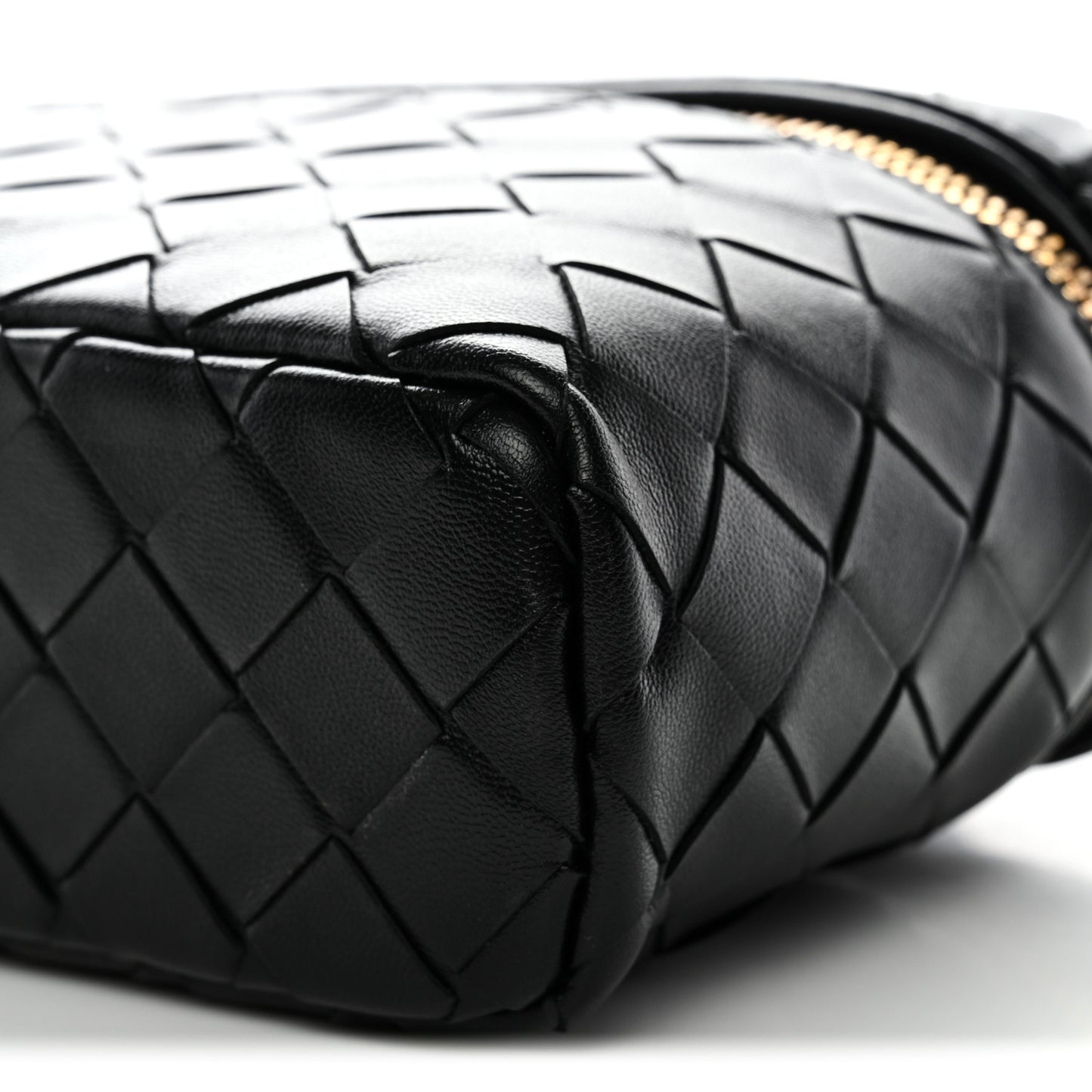Calfskin Intrecciato Bang Bang Vanity Case Black
