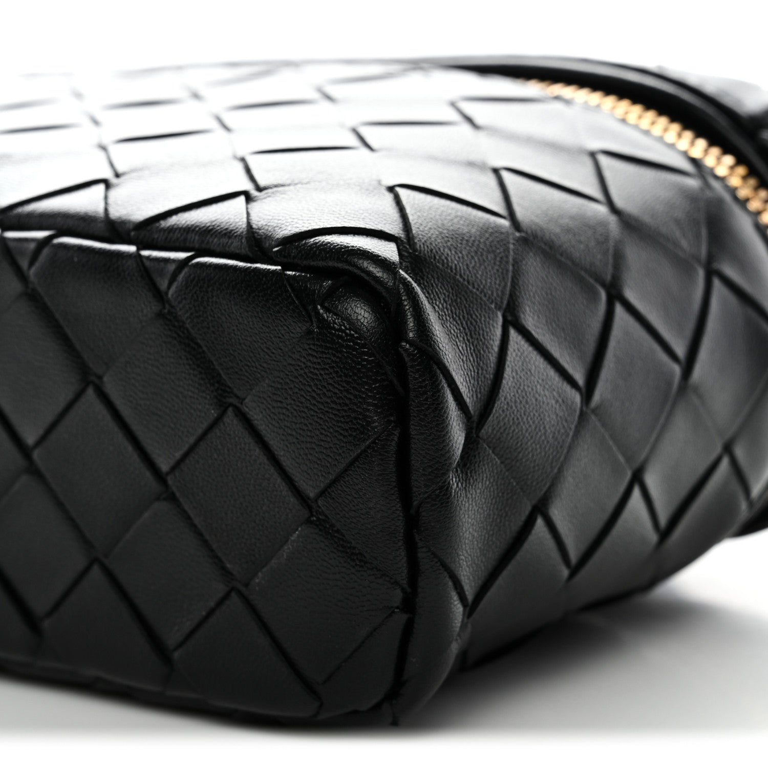 Bottega Veneta Calfskin Intrecciato Bang Bang Vanity Case Black 10 of 10