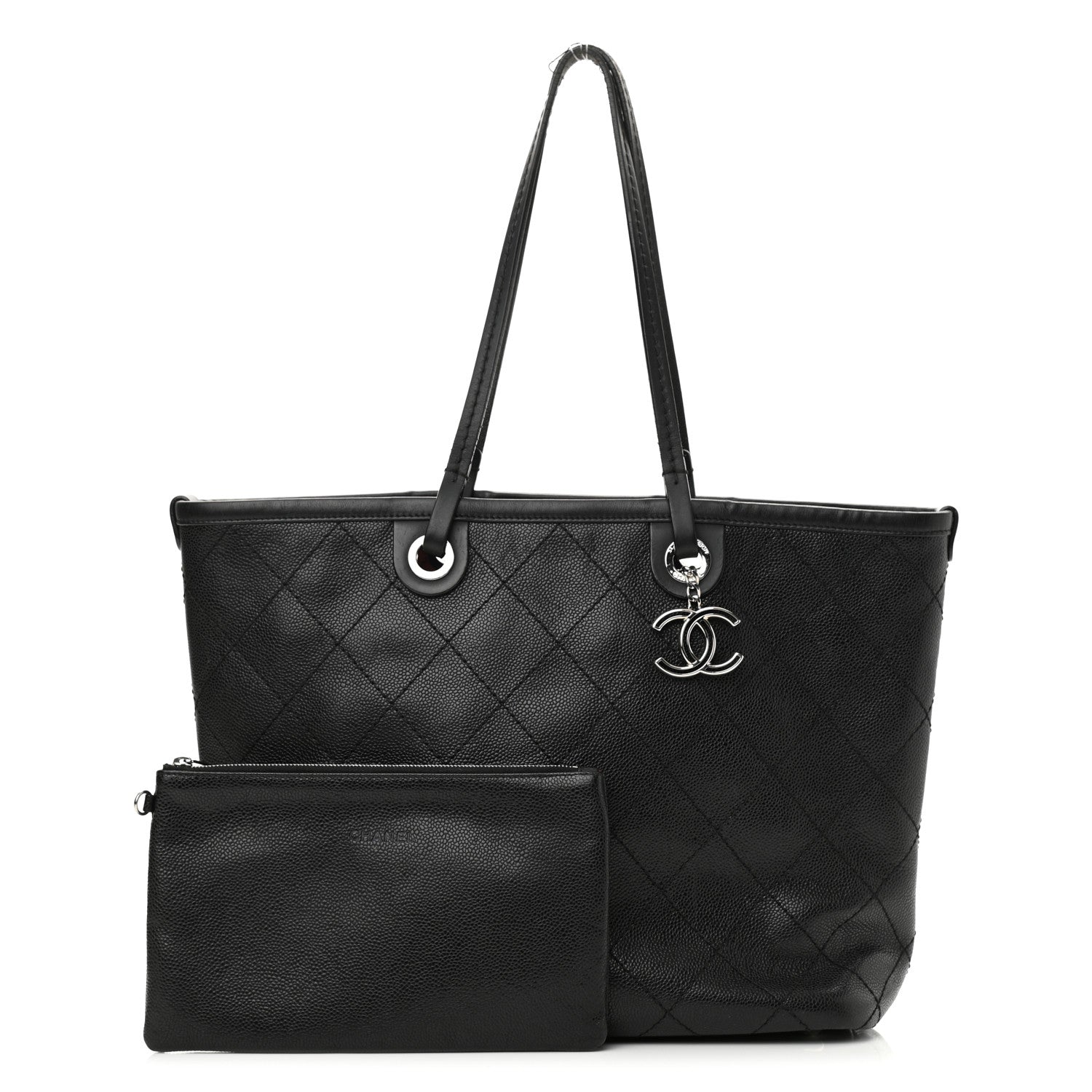 Chanel Grained Calfskin Shopping Fever Tote Black 1 of 16