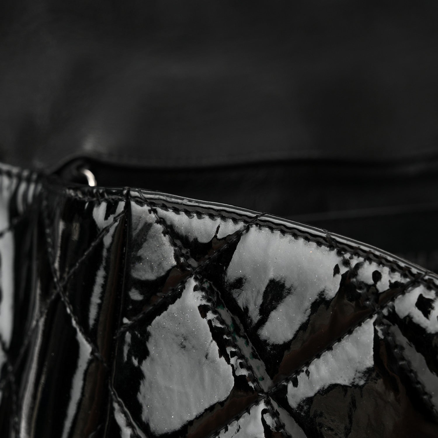 Chanel Patent Quilted Clutch with Chain Flap Black 13 of 13