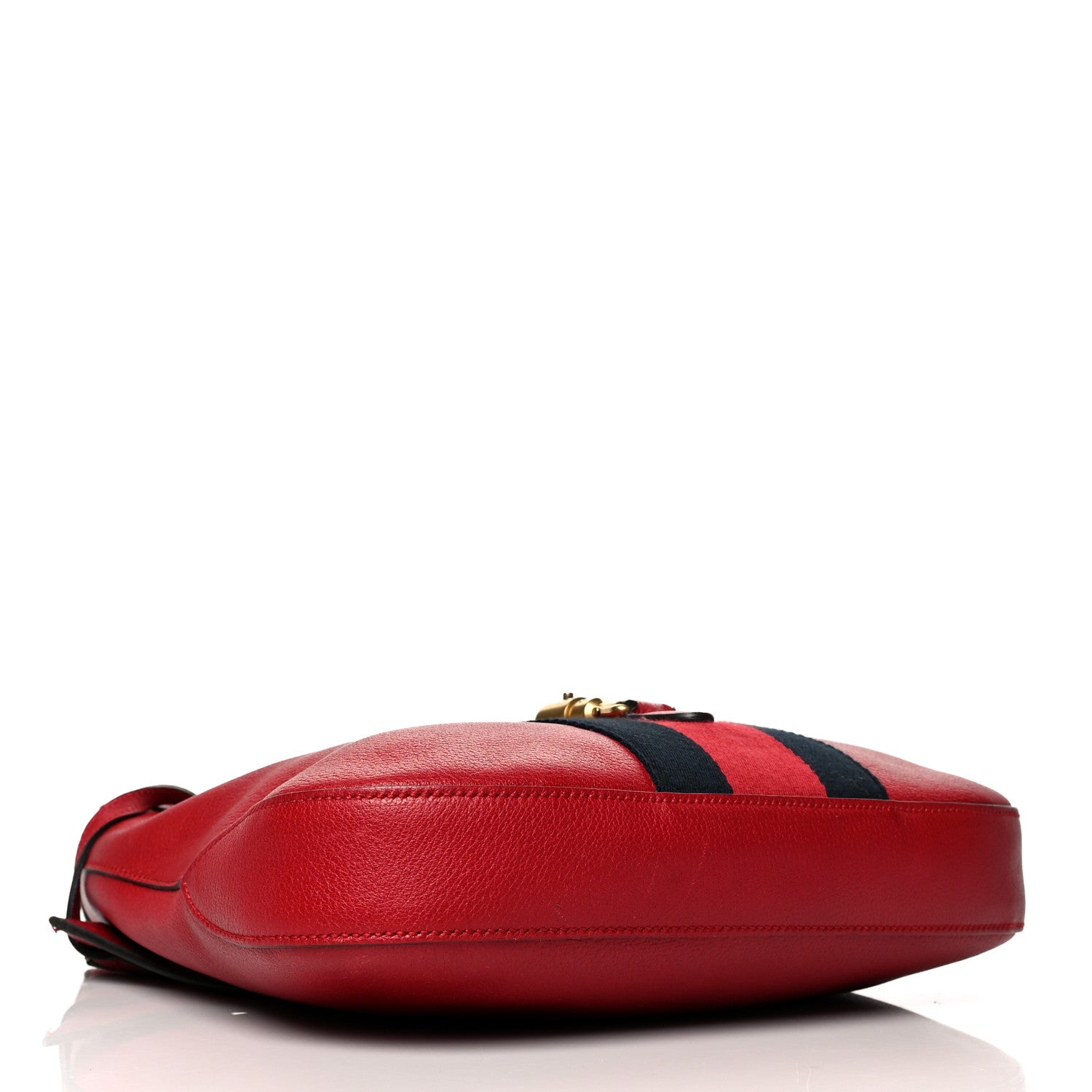 Gucci Soft Grained Calfskin Web Medium Jackie Hobo Red 4 of 16