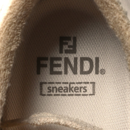 Fendi Grained Calfskin Mens Fendi Match Low Top Sneakers 7 White Burgundy Amber 7 of 8