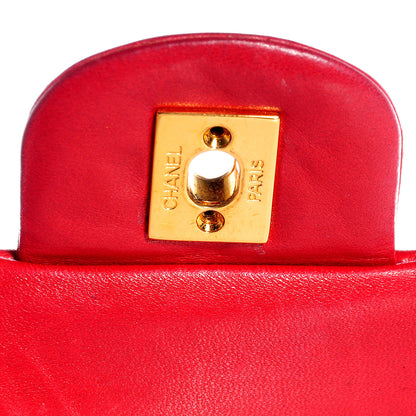 Chanel Lambskin Quilted Medium Double Flap Red 8 of 11