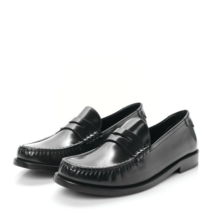 Saint Laurent Calfskin Penny Loafers 39.5 Black 3 of 8