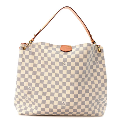 Louis Vuitton Damier Azur Graceful MM Rose Ballerine 1 of 11