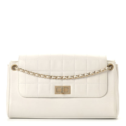 Chanel Lambskin Chocolate Bar Accordion Mademoiselle White 1 of 15