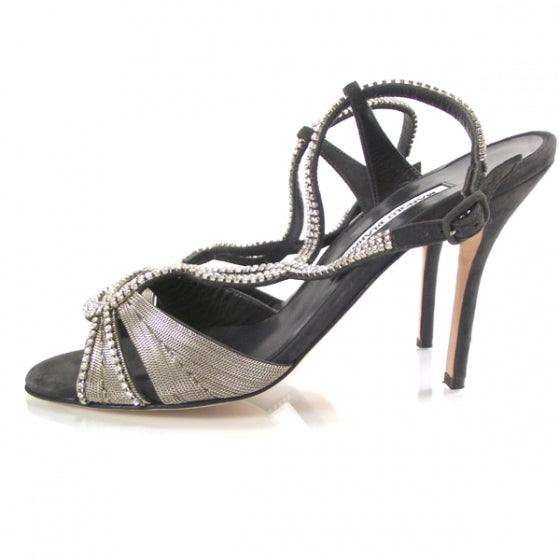 FASHIONPHILE MANOLOBLAHNIKCrystalChainPutziHeels39.5NMExclusive 2 of 8