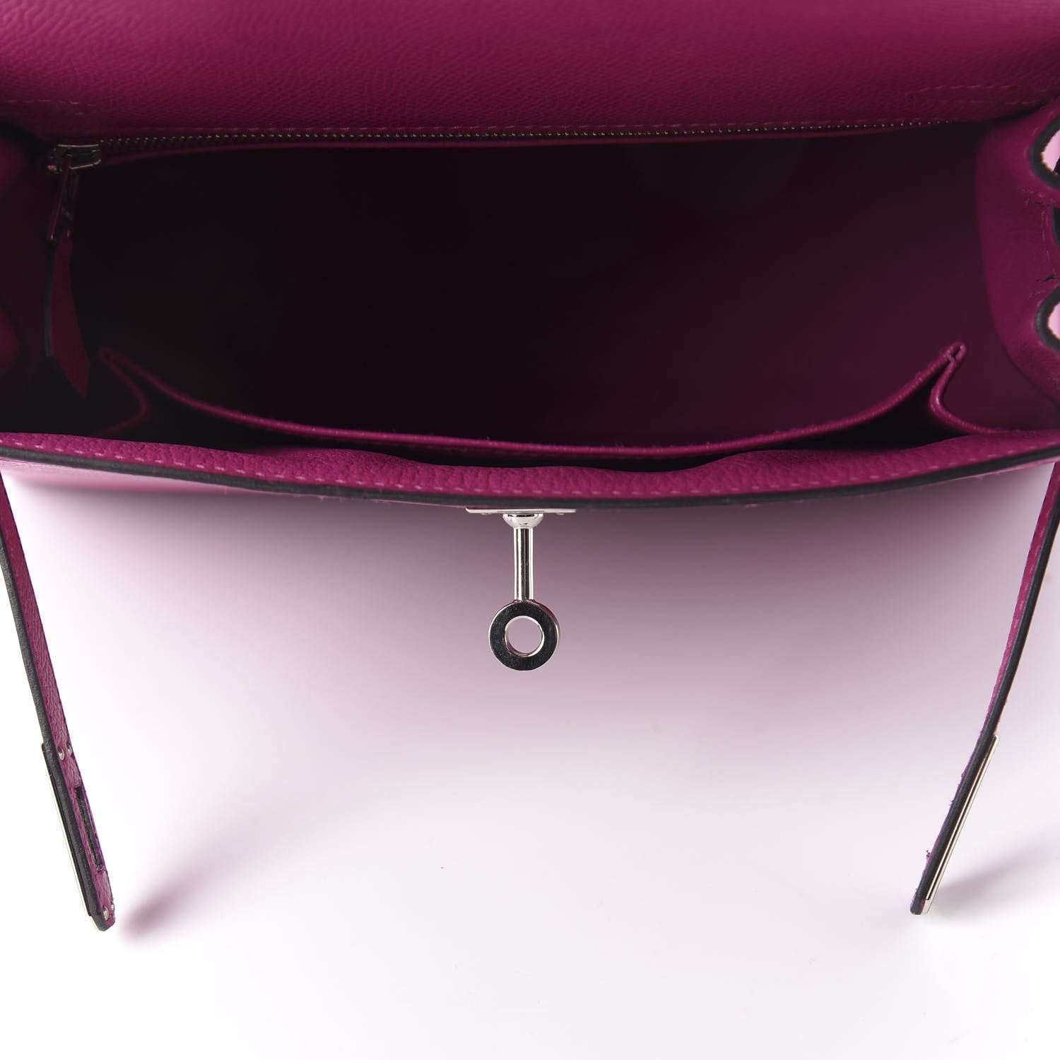 Hermes Epsom Kelly Sellier 25 Rose Pourpre 4 of 12