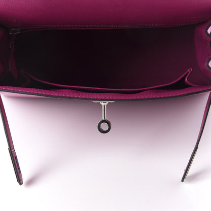 Hermes Epsom Kelly Sellier 25 Rose Pourpre 4 of 12