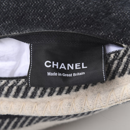 Chanel Merino Wool Cashmere CC Pillow Beige Black 3 of 3