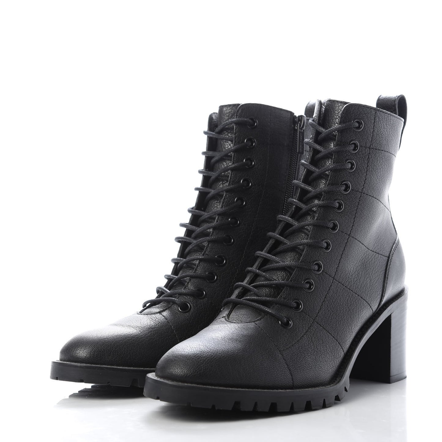 Grainy Calfskin Cruz 65 Ankle Booties 40.5 Black
