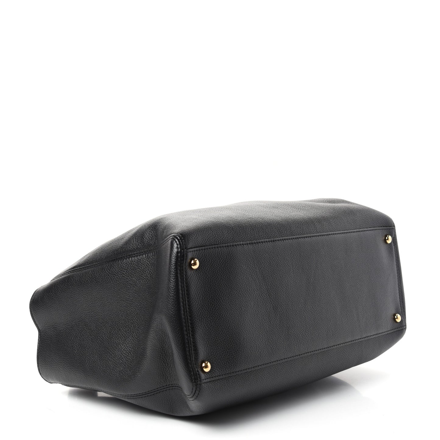 Calfskin Cerf Executive Shopper Tote Black