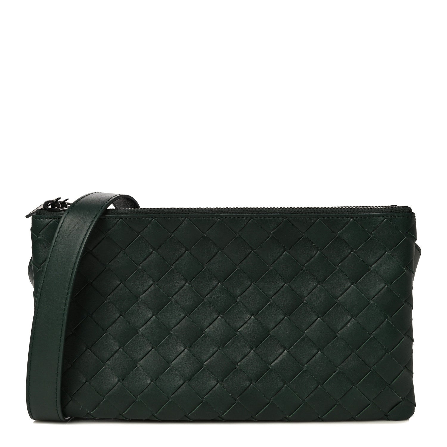 Bottega Veneta Nappa Intrecciato Triple Zip Messenger Bag Bottle 1 of 13