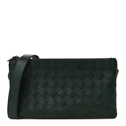 Bottega Veneta Nappa Intrecciato Triple Zip Messenger Bag Bottle 1 of 13