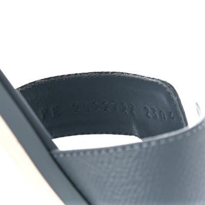 Hermes Epsom Oran Sandals 40 Gris Antarctique 8 of 8