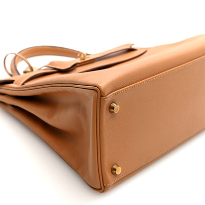 Hermes Courchevel Kelly Retourne 32 Gold 9 of 10