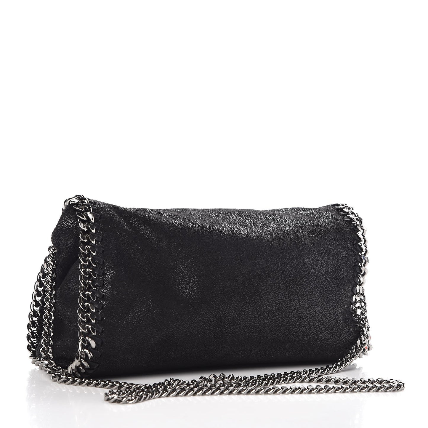 Shaggy Deer Mini Falabella Fold Over Tote Black