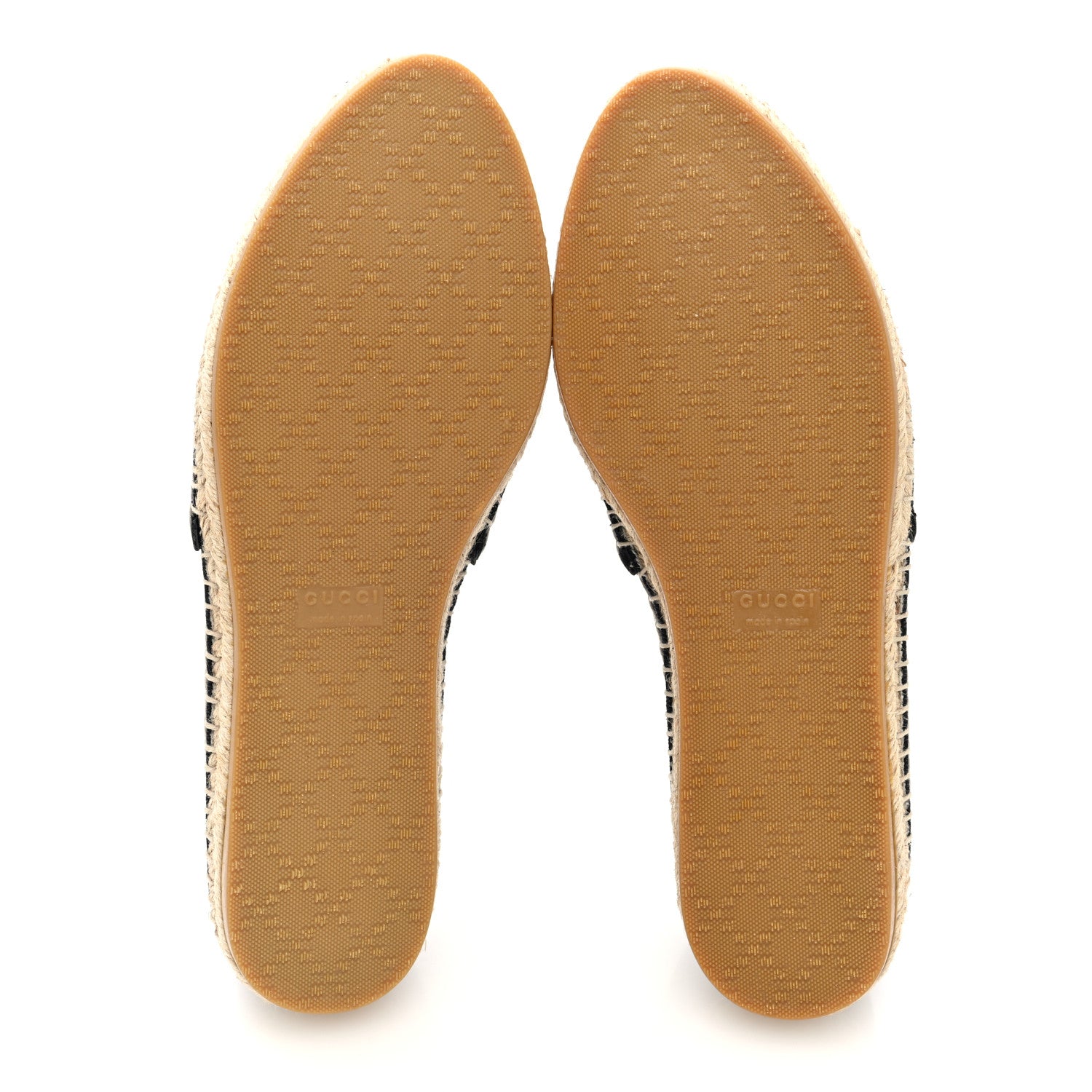 Gucci Washed Cotton Miro Soft Calfskin GG Monogram Espadrilles 37.5 Black 6 of 9