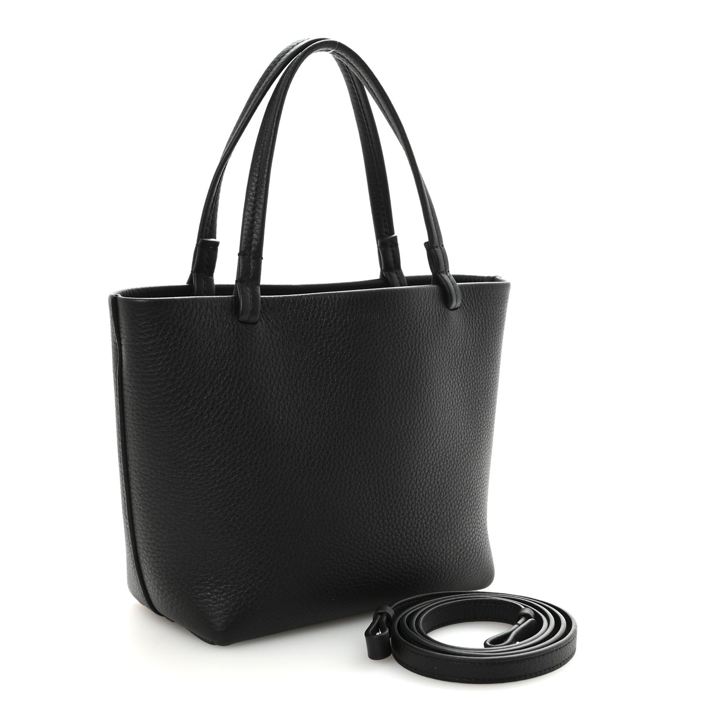 Grained Calfskin Small Park Tote Black