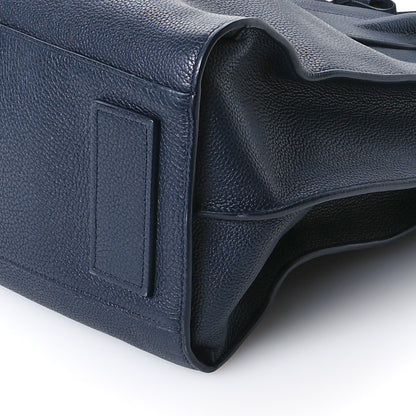 Saint Laurent Grained Calfskin Sac De Jour Souple North South Tote Navy 10 of 11