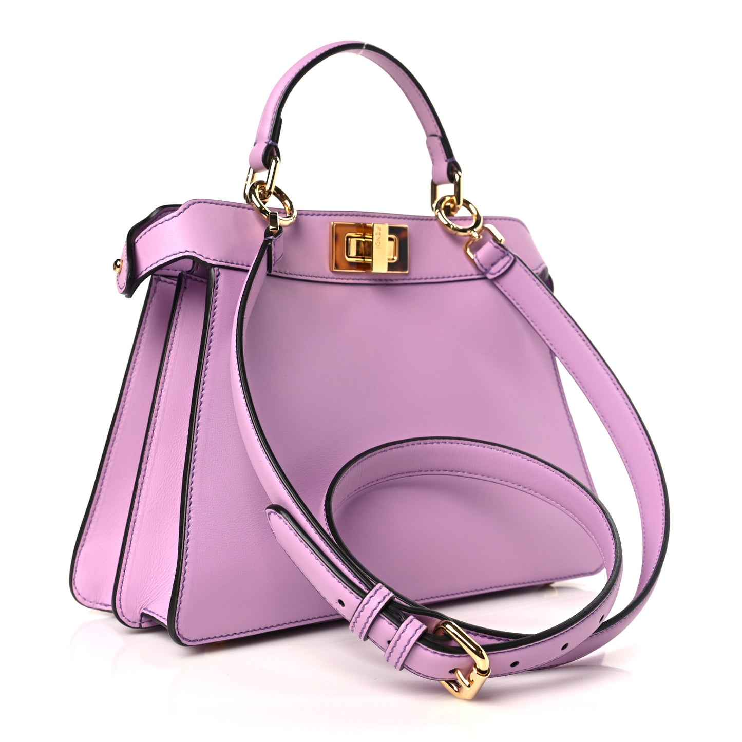 Vitello Seta Shiny Nappa Plexiglass Small Peekaboo I SEE U Satchel Violetta
