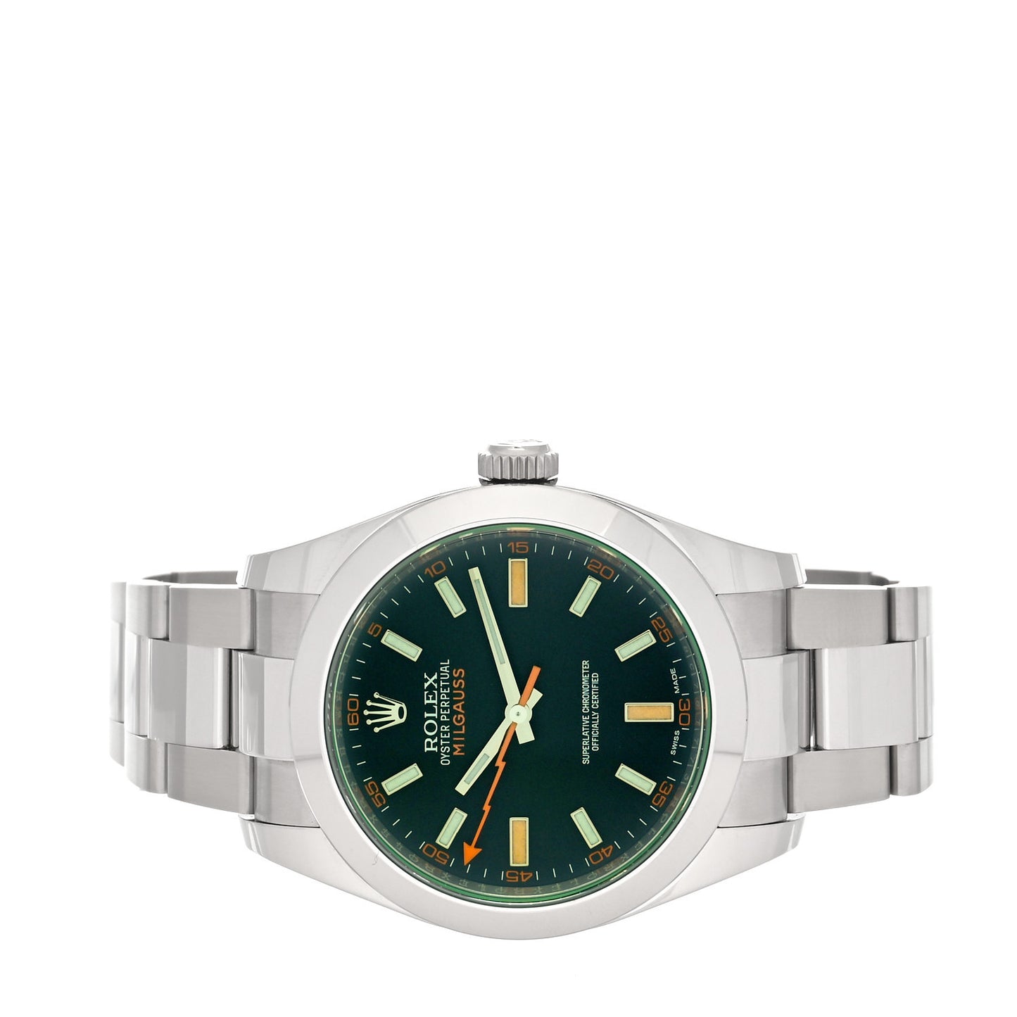 Stainless Steel 40mm Oyster Perpetual Milgauss Watch Black Dial 116400GV