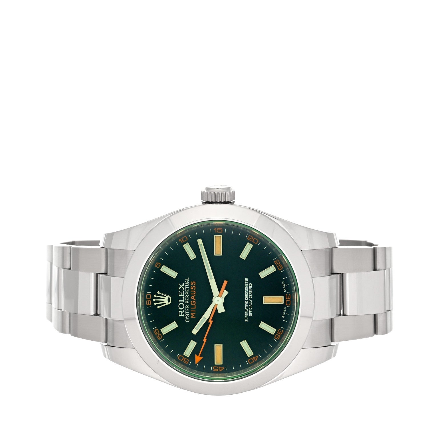 Rolex Stainless Steel 40mm Oyster Perpetual Milgauss Watch Black Dial 116400GV 2 of 5