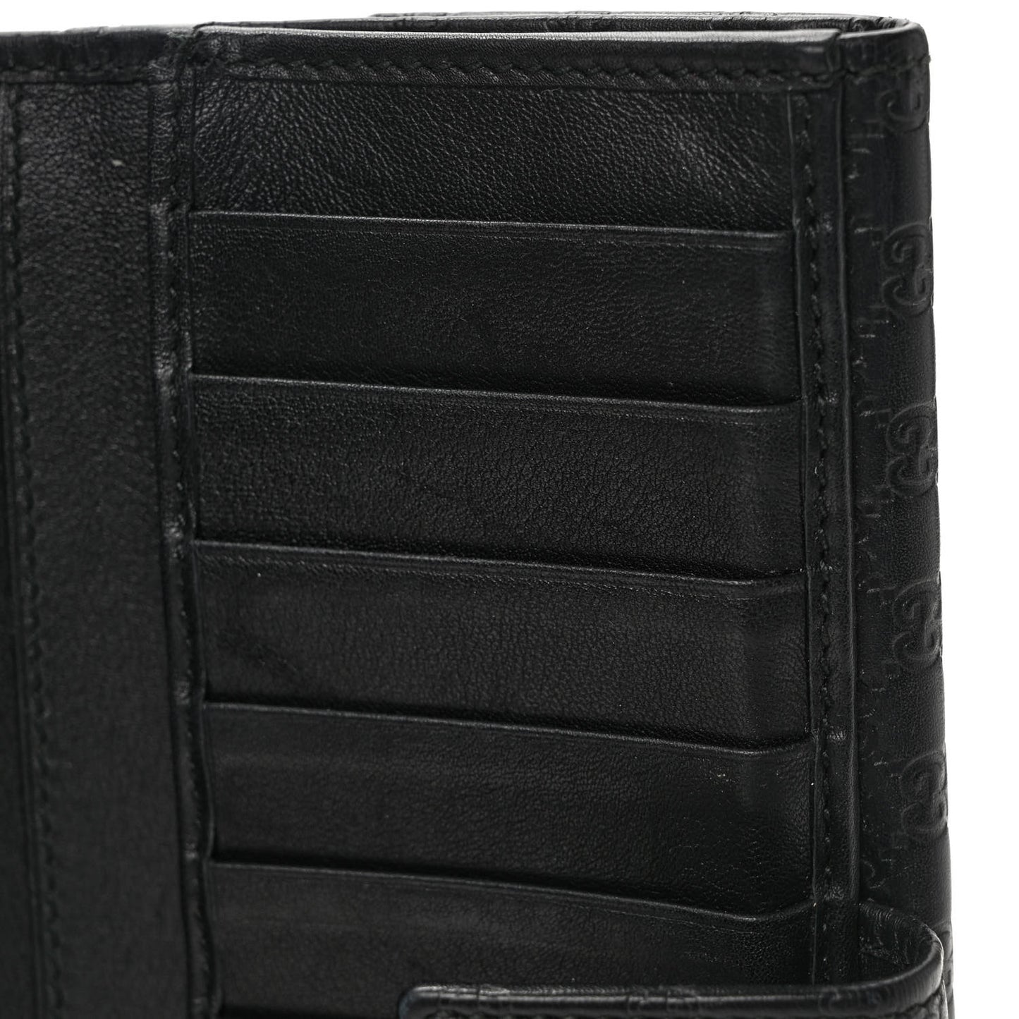 Microguccissima Continental Flap Wallet Black
