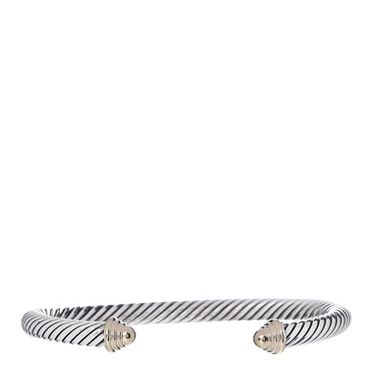 David Yurman Sterling Silver 14K Yellow Gold 5mm Cable Classics Bracelet 1 of 5