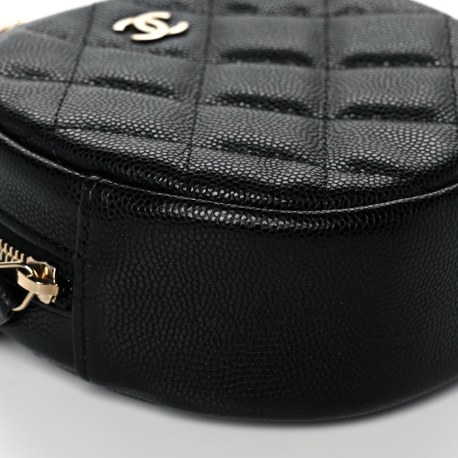 Chanel Caviar Quilted Round Clutch With Chain Black 9 of 11