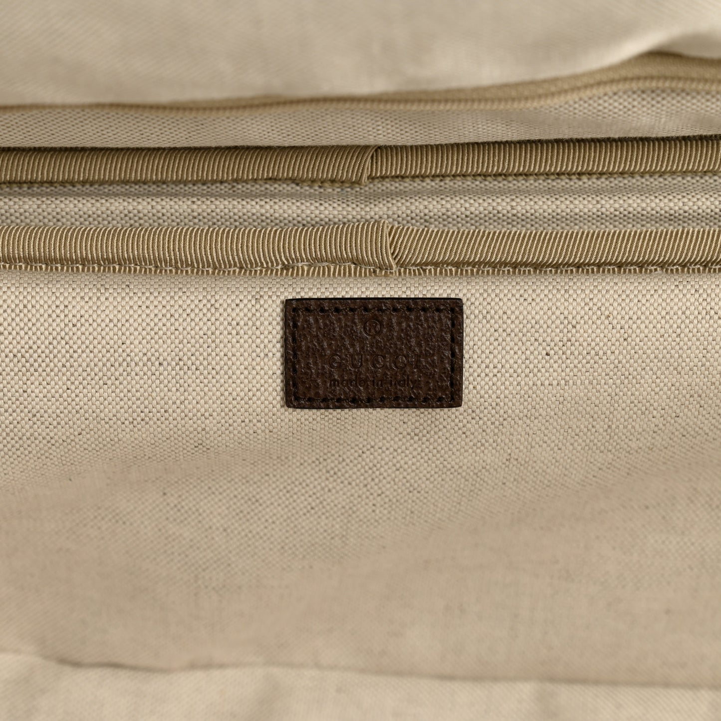 GG Supreme Monogram Web Medium Savoy Trolley Beige Ebony
