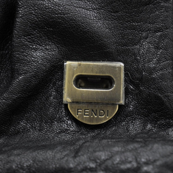 Fendi Nappa Python Floral B Bag Black 8 of 11