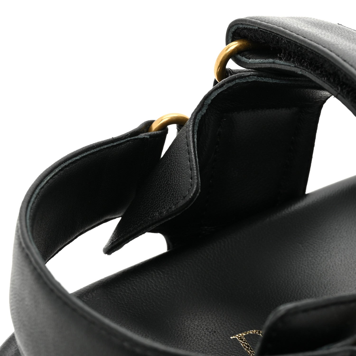Christian Dior Lambskin Dioract 10mm Sandals 36.5 Black 10 of 10