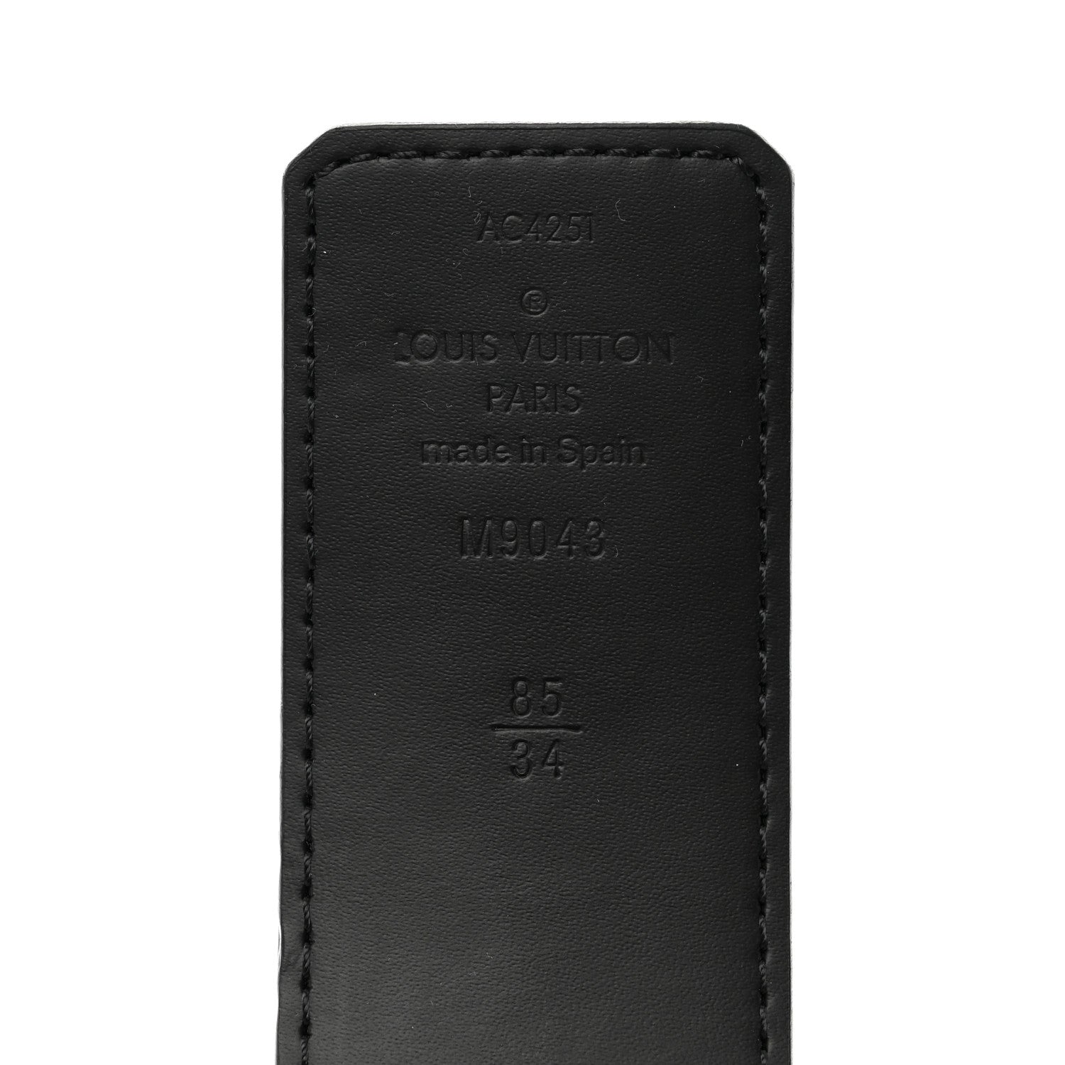 Louis Vuitton Monogram Eclipse Taigarama 40mm LV Initiales Reversible Belt 85 34 Black 3 of 5