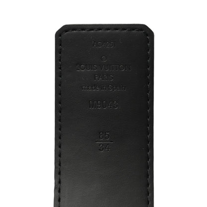 Louis Vuitton Monogram Eclipse Taigarama 40mm LV Initiales Reversible Belt 85 34 Black 3 of 5