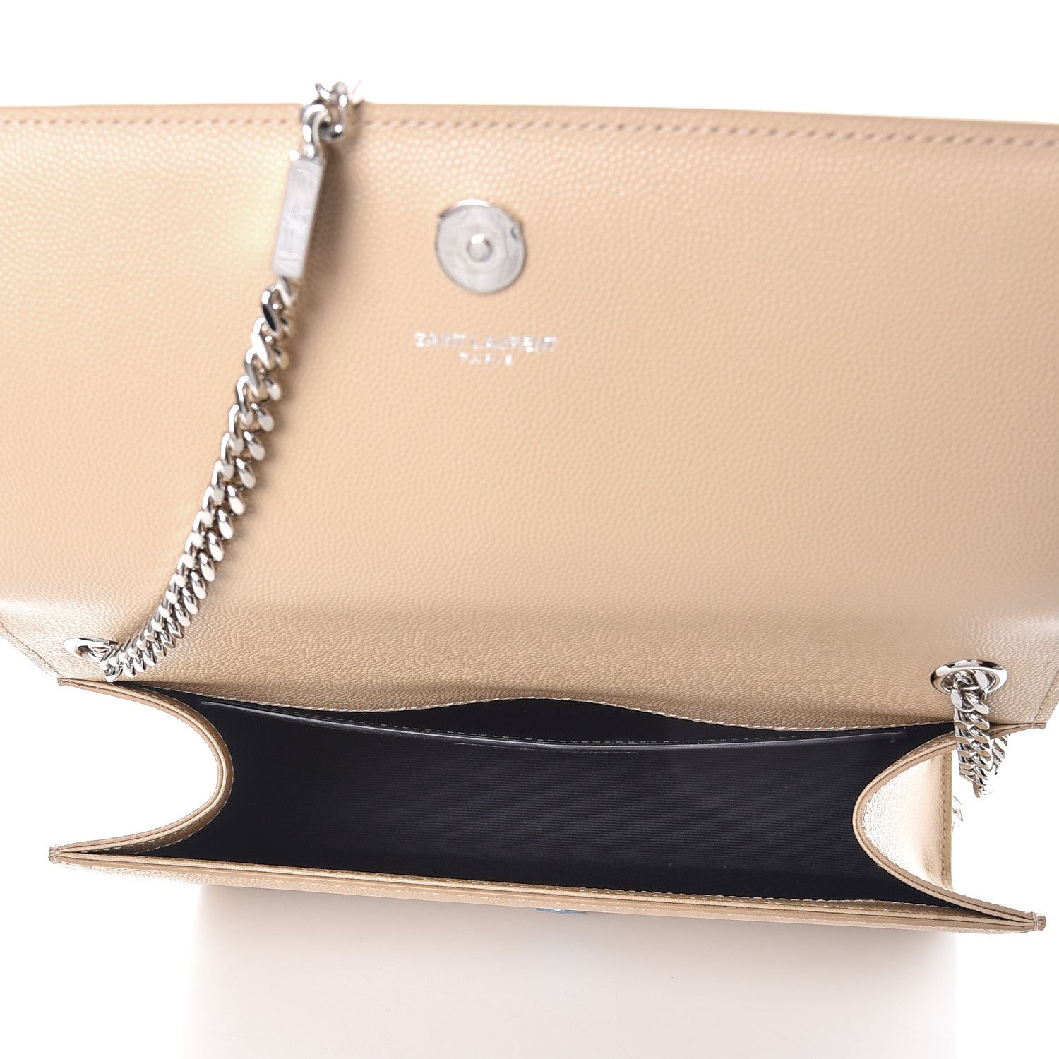 Saint Laurent Grain De Poudre Medium Monogram Kate Satchel Nude Powder 5 of 7
