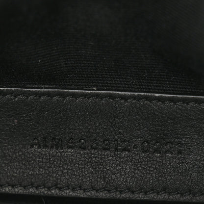 Saint Laurent Grain De Poudre Chevron Monogram Monochrome Bill Pouch Black 7 of 9