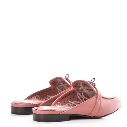 Hermes Calfskin Oz Mules 37 Rouge Blush 4 of 8
