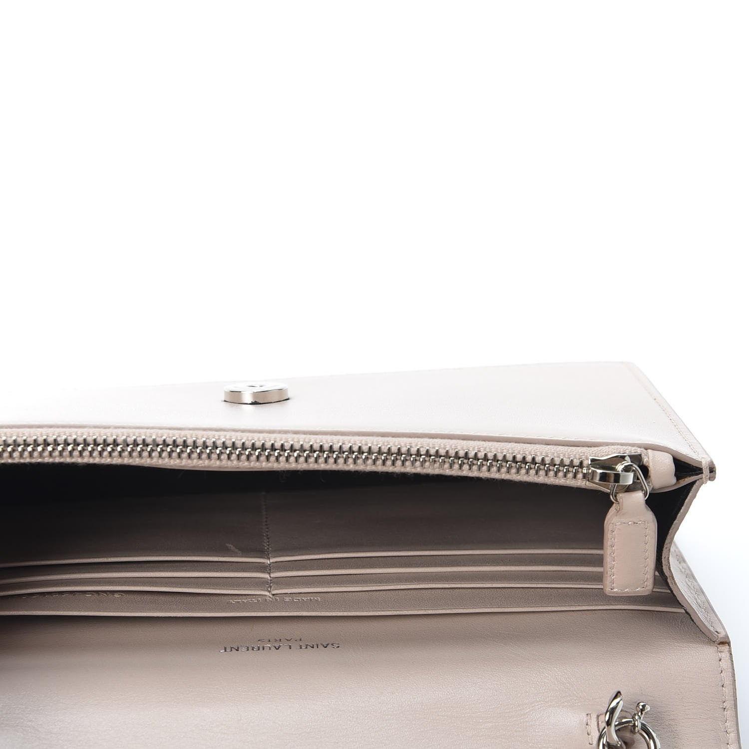 Saint Laurent Smooth Calfskin Classic Monogram Kate Tassel Chain Wallet Marble Pink 4 of 9