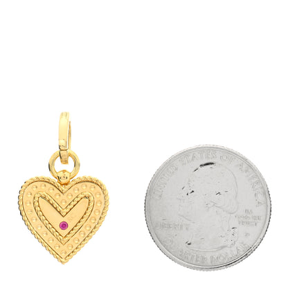 Roberto Coin 18K Yellow Gold Diamond Venetian Princess Heart Pendant 2 of 3