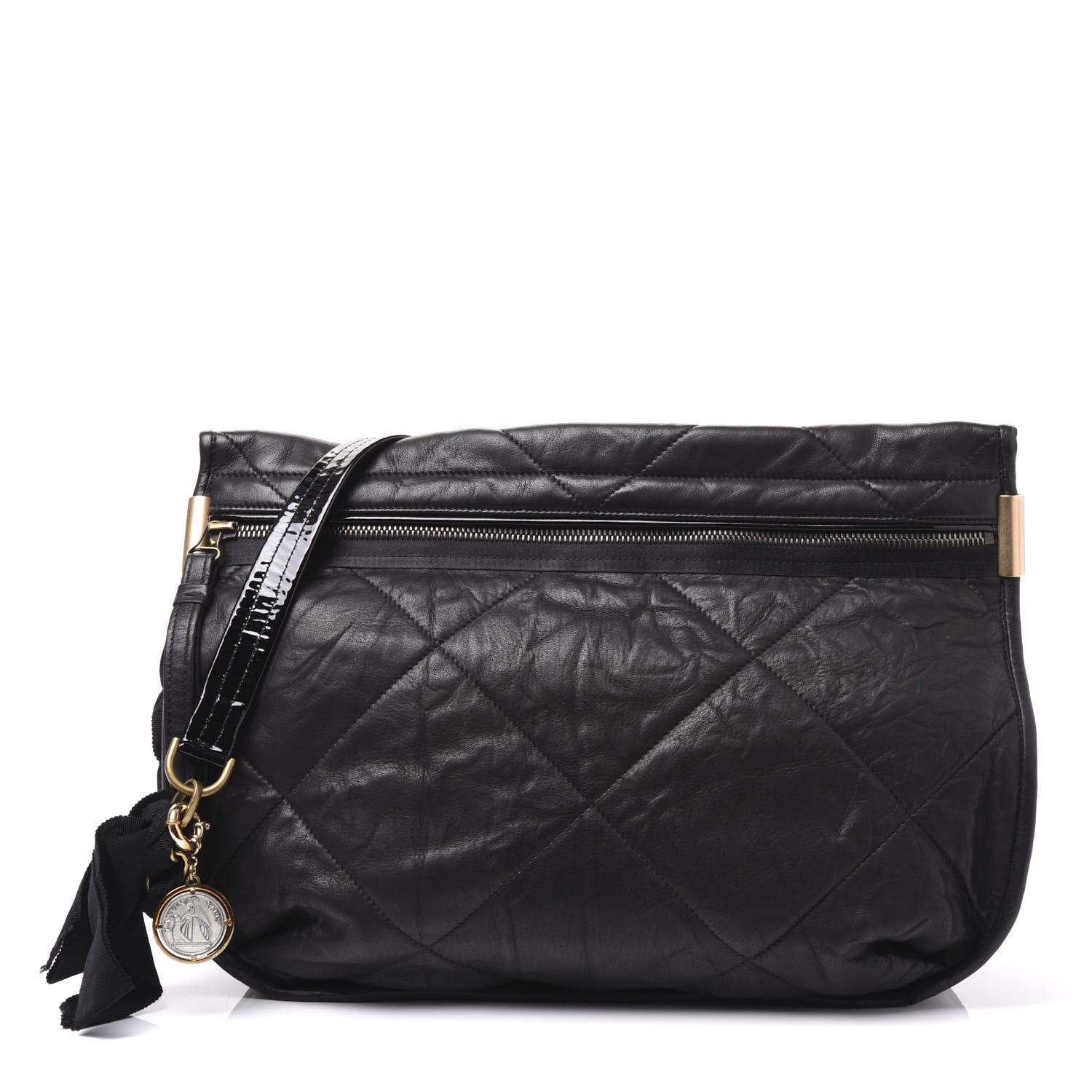 Lanvin Lambskin Quilted Amalia Crossbody Bag Black 1 of 9