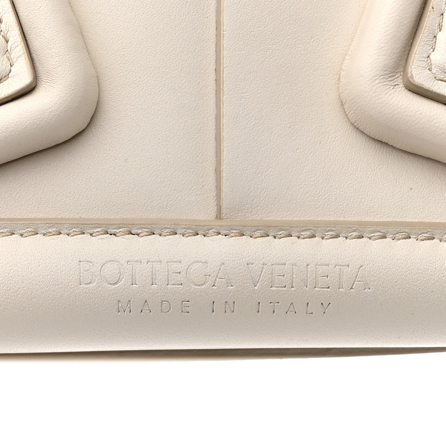 French Calfskin Maxi Intrecciato Mini Arco Bianco