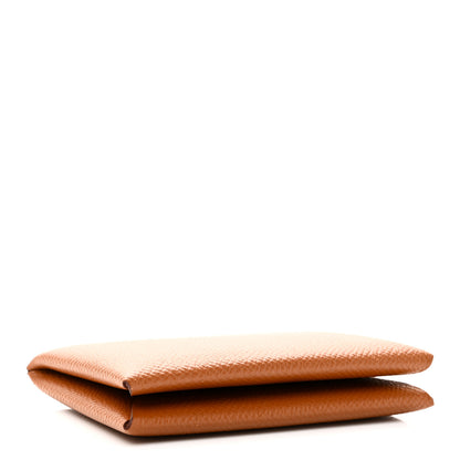Hermes Epsom Calvi Card Case Gold 4 of 7