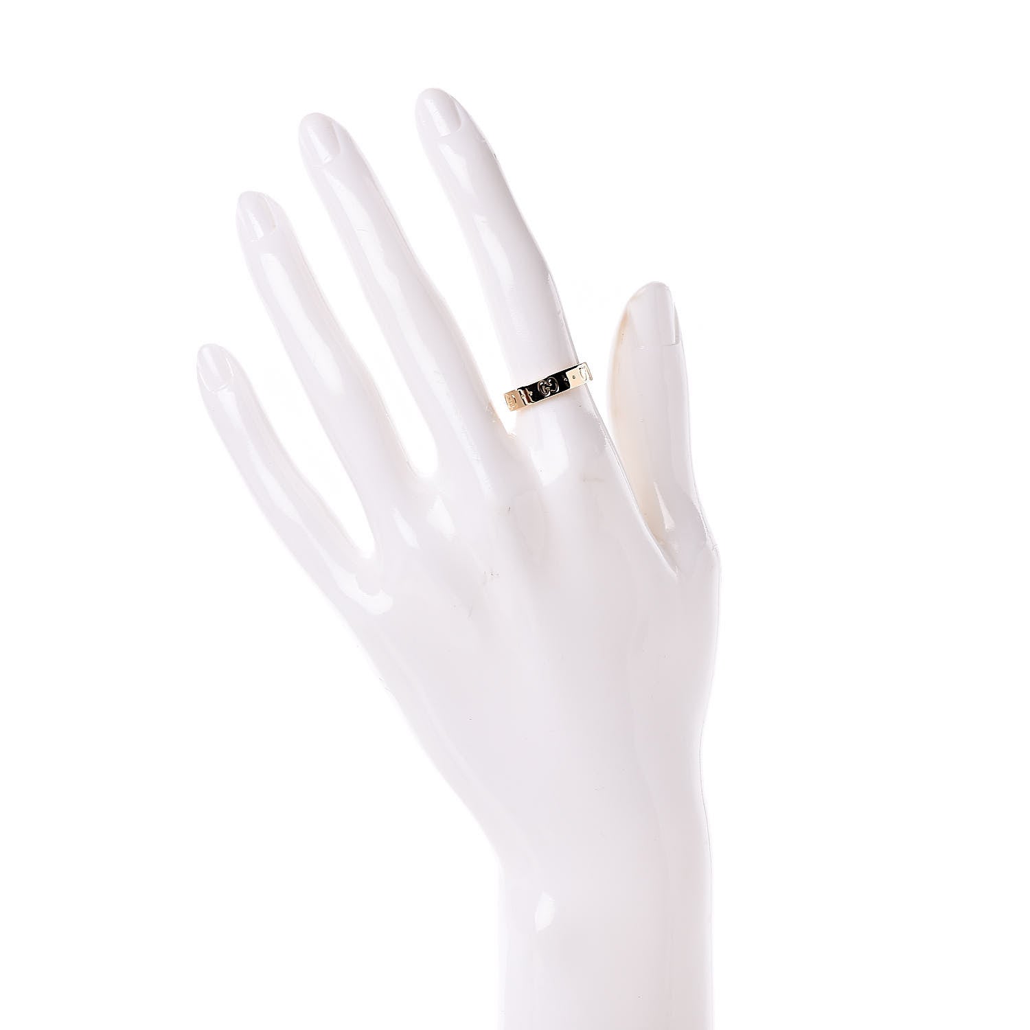 Gucci 18K Yellow Gold 4mm Icon Thin Band Ring 51 5.75 2 of 6